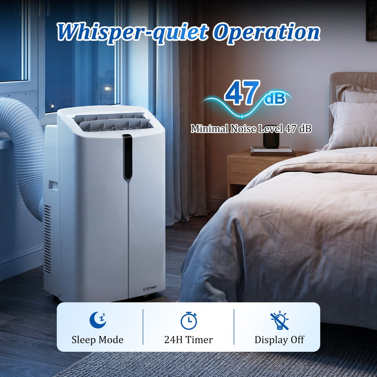 14000 BTU Smart Portable Air Conditioner with App & Voice Control DirectDeals