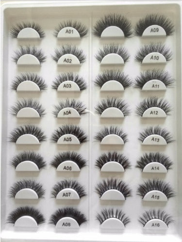 Handmade 3D Mink Full Strip False Eyelashes - Family