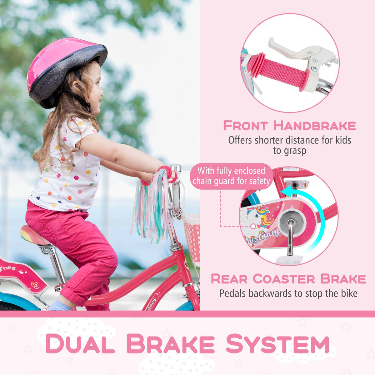 14 Inch Girls Bike with Doll Seat and Training Wheels DirectDeals