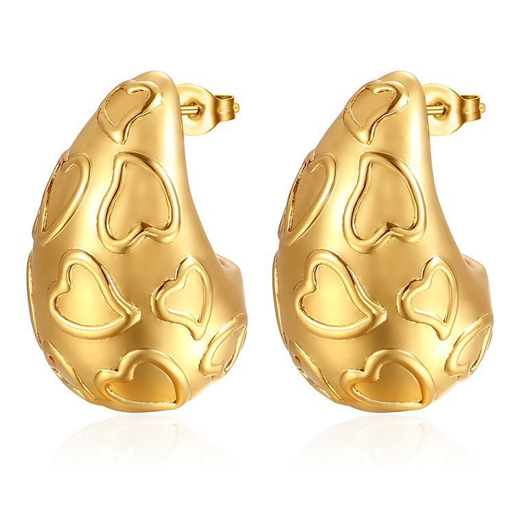 Women's Fashion Stainless Steel Droplet Earrings