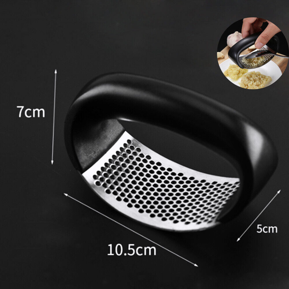 Stainless Steel Garlic Press with Peeler and Scraper