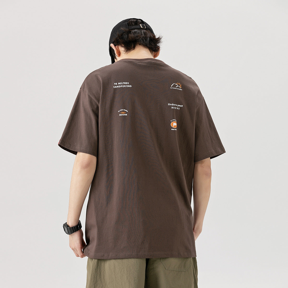 Orderly Japanese Retro Mountain Short Sleeve T-shirt