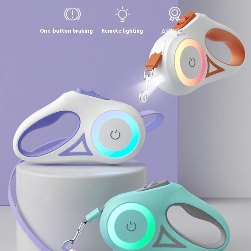 Dog Leash Retractable Leash And Dog Collar Spotlight Automatic Pet Dog Cat Traction Rope For Small Medium Dogs Pet Product My Store