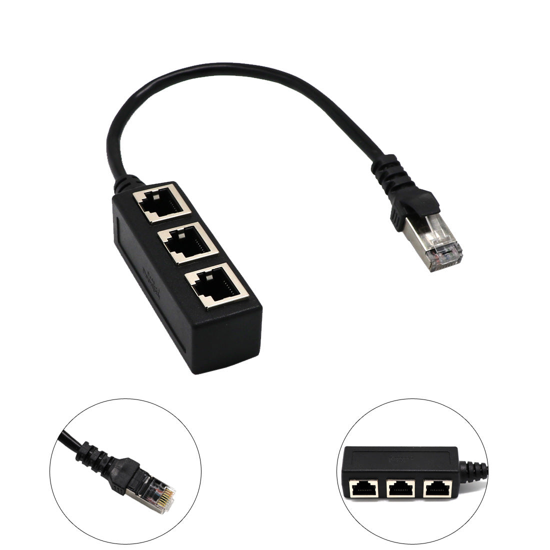 Network Cable Adapter Cable Connecting Line One Male 3 Bus CATE 6 Line My Store