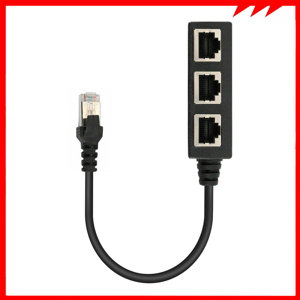 Network Cable Adapter Cable Connecting Line One Male 3 Bus CATE 6 Line My Store