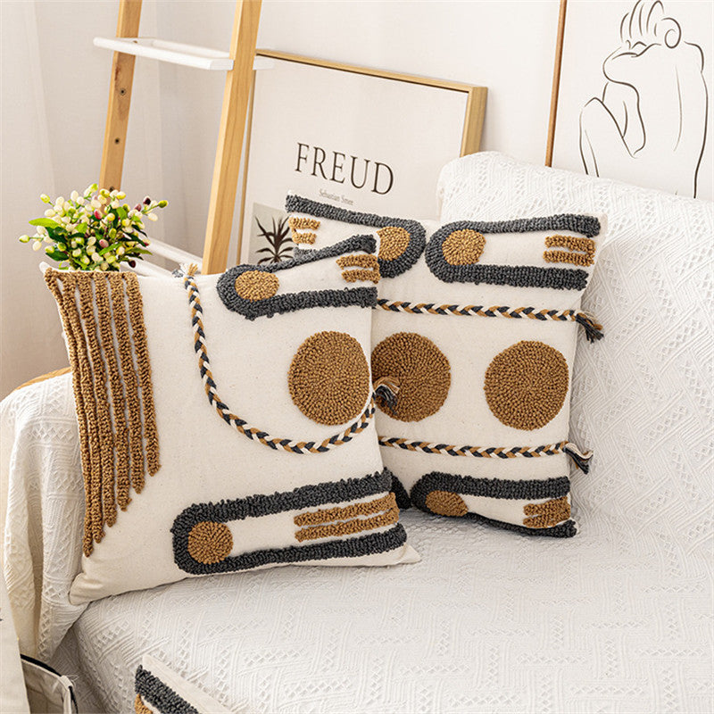 Ethnic Hand-Tufted Velvet Pillow Cover