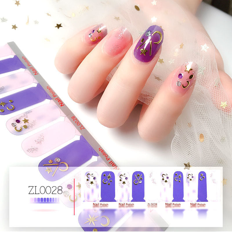 Shell 3D Bronzing Nail Stickers (20 Double Row)