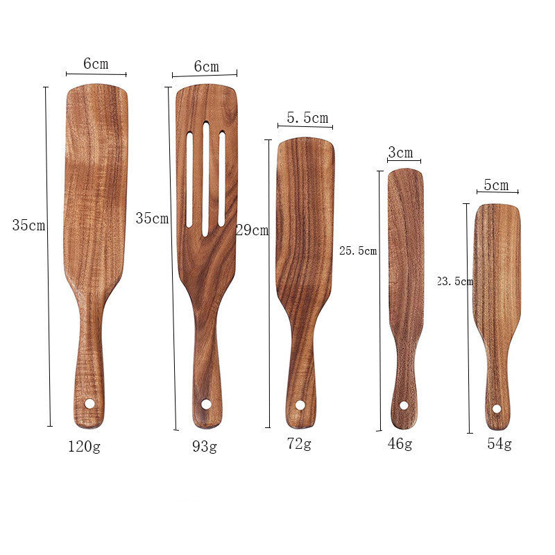 Acacia Teak Wooden Spatula Cooking Utensil Set