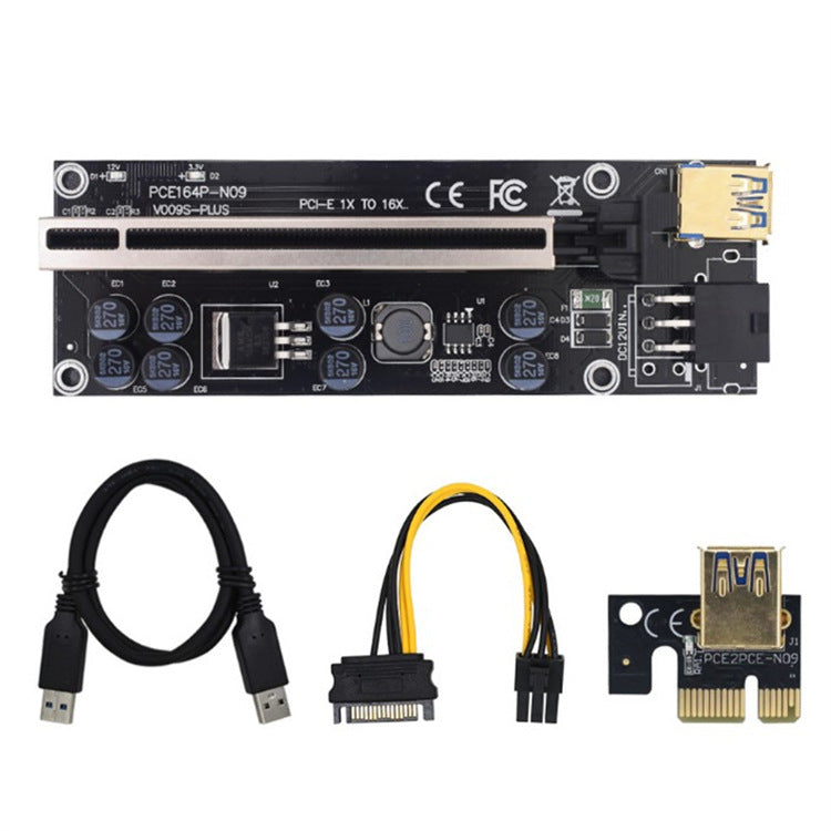 Riser Card 009s Plus PCI-E PCIE PCI Express X16 GPU 6in Adapter card USB 3.0 Cable 1X 16X Extender My Store
