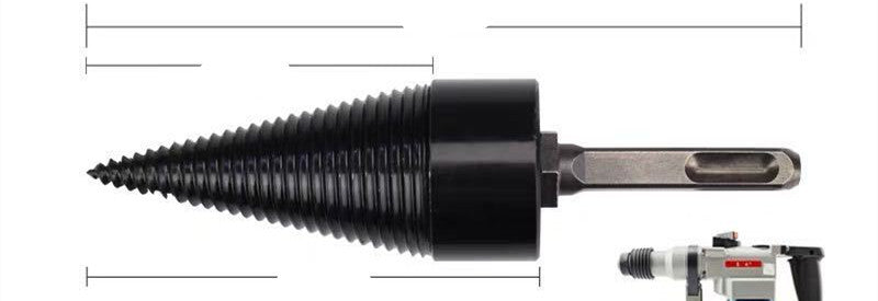 Wood Splitting Drill Bit Cone Firewood Breaker Tool
