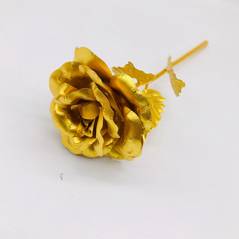 24K Luminous Color Gold Rose Flower Set My Store
