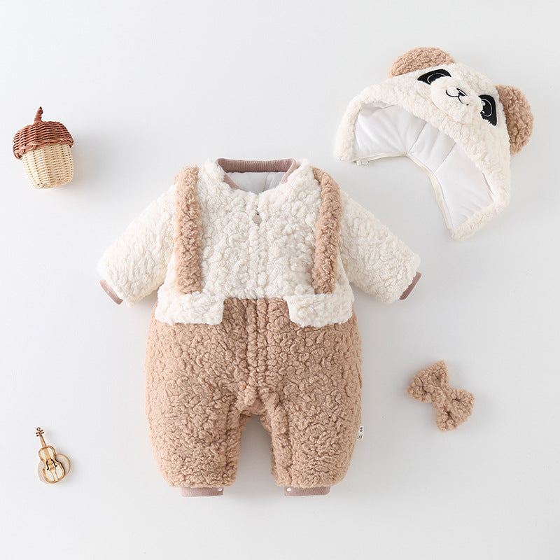 Clothes For Babies Winter Clothing Thickened Fleece-lined Baby Going Out Clothes Sell My Stuff