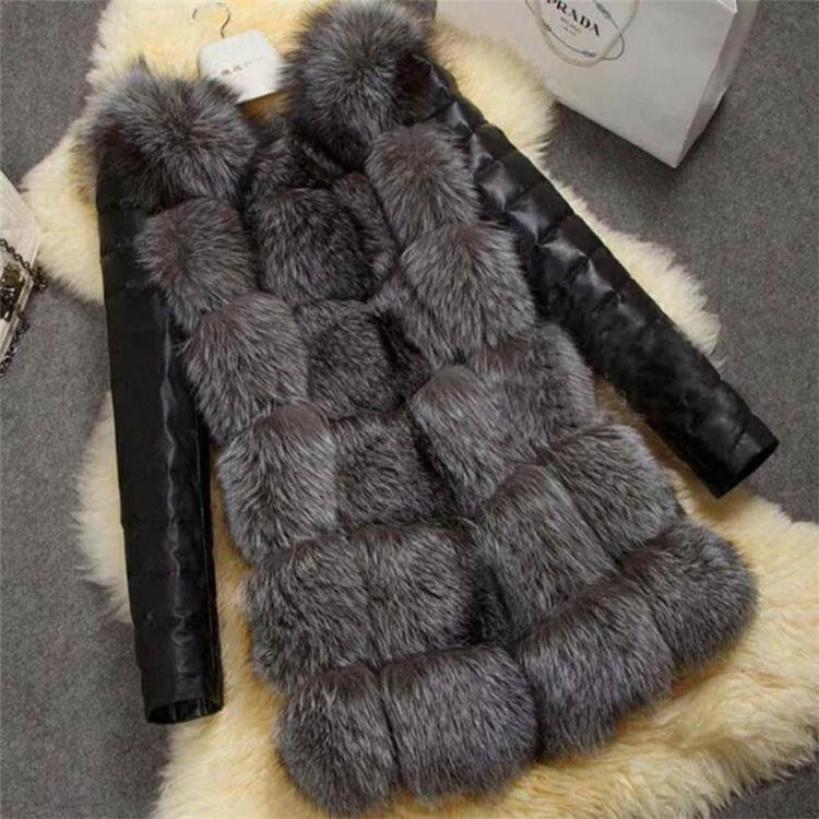 Faux Fur Coat Coat Slim Leather Jacket Women's Clothing