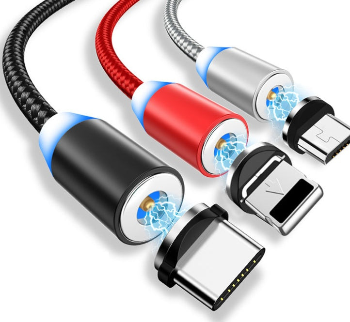 YBD 1m Magnetic LED Charging Cable for Apple