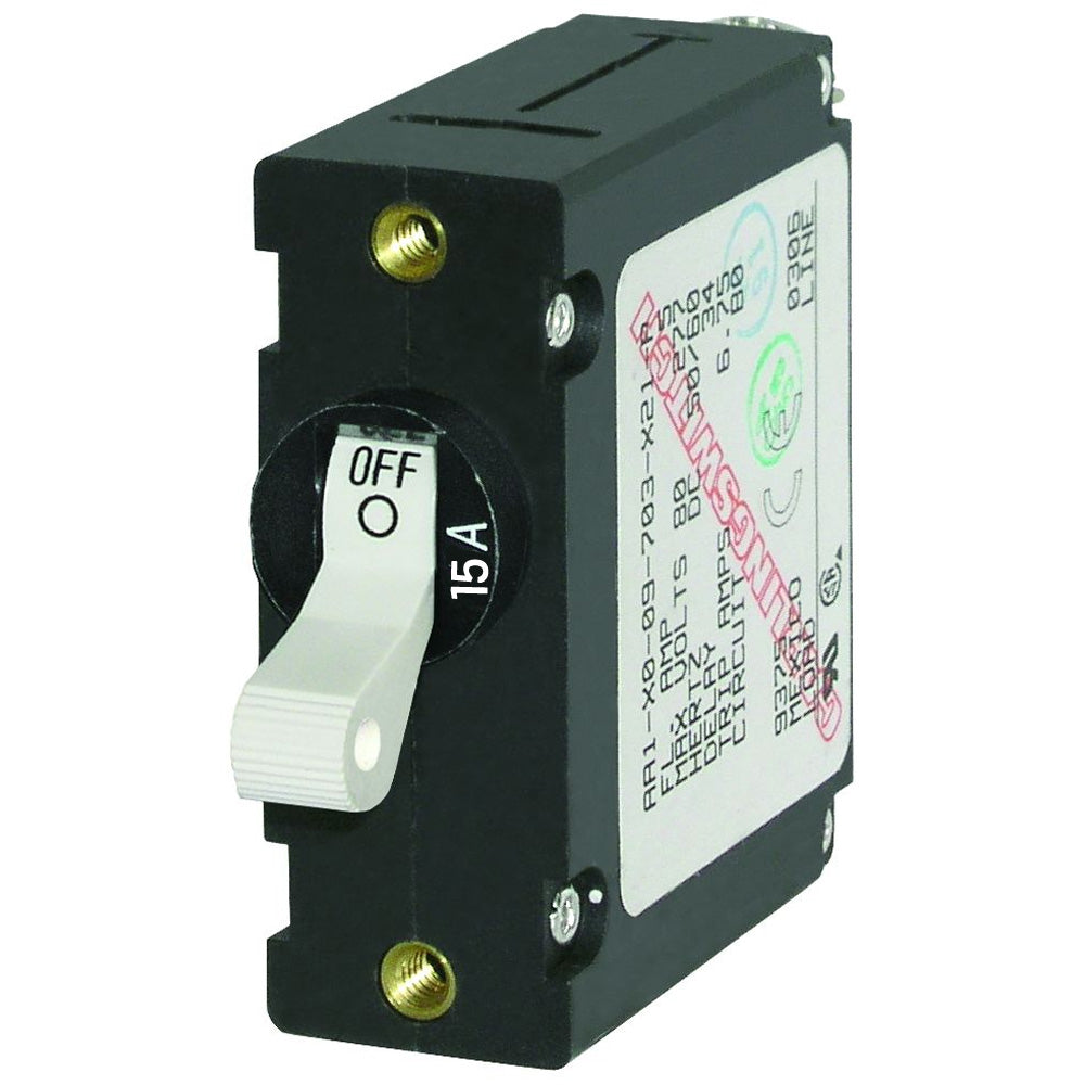 Blue Sea 7210 AC/DC Single Pole Magnetic World Circuit Breaker - 15AMP TRAPSKI