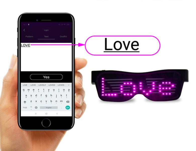 Multicolor Dynamic Flashing LED Party Glasses