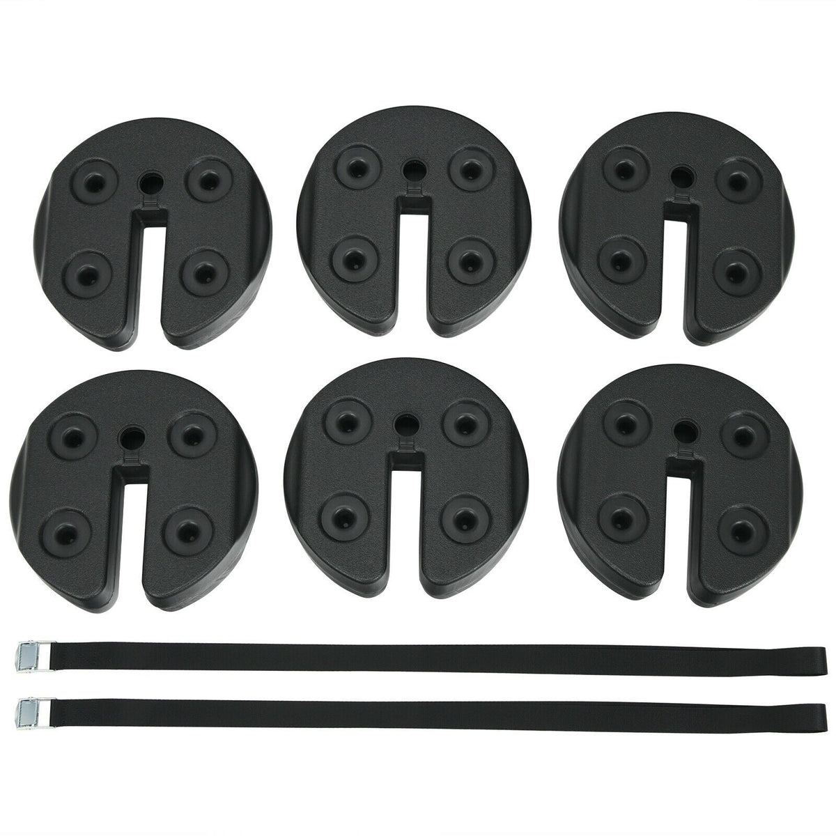 Set of 6 Canopy Weights 30lbs Weight Plate Kit with No-Pinch Design