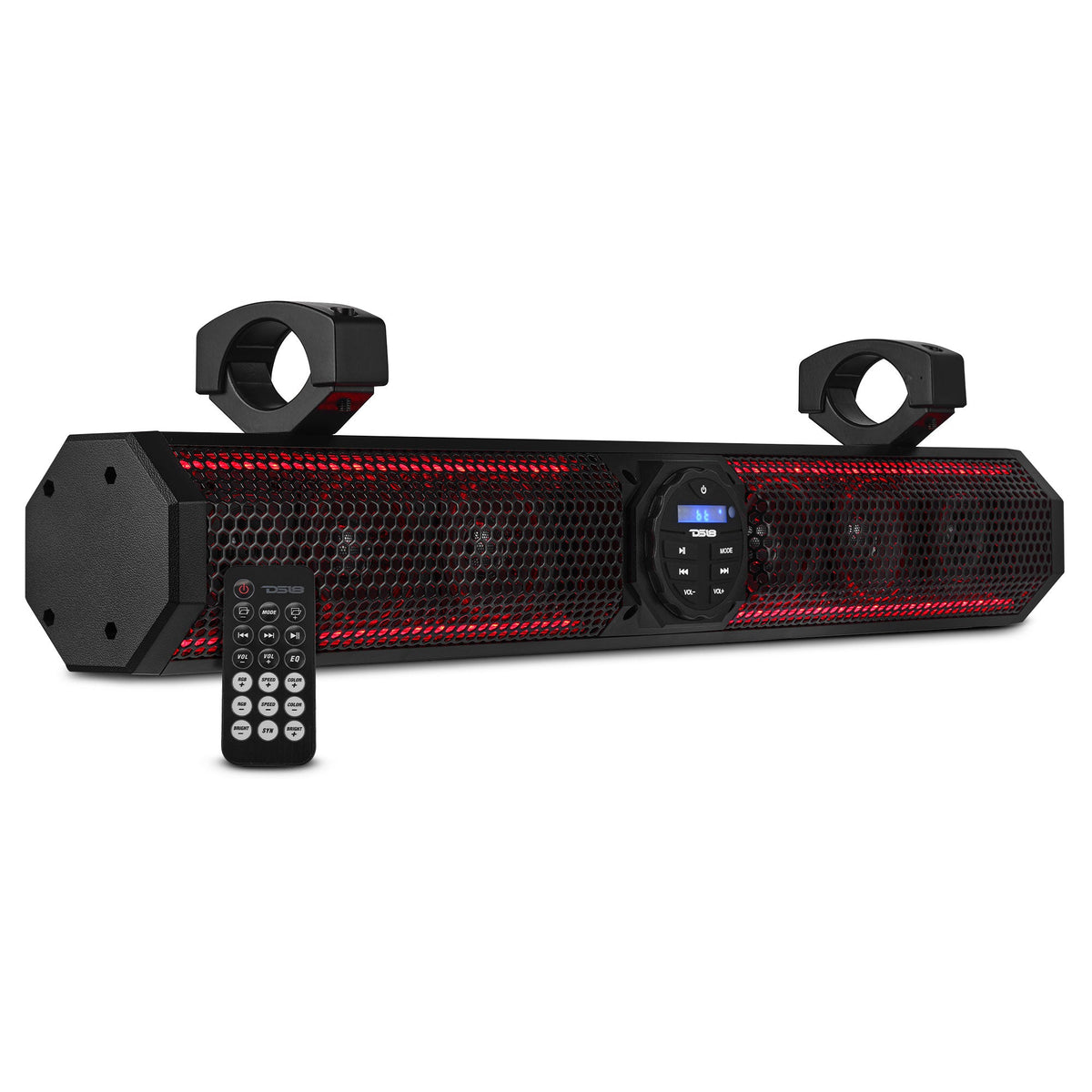 26" Marine Amplified Soundbar with Bluetooth USB & RGB Lighting 6 Speakers 600 Watts DS18
