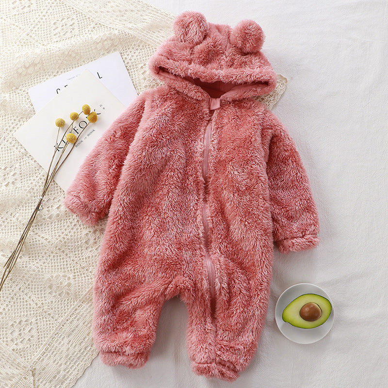 Baby One-piece Winter Newborn Warm Rompers Baby Plush Outer Wear Sell My Stuff