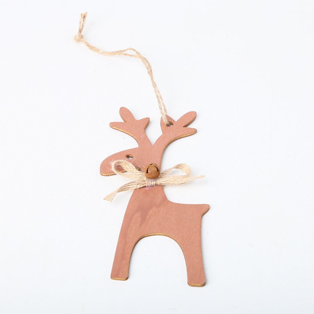 Wooden Laser Cut Christmas Elk Pendants
