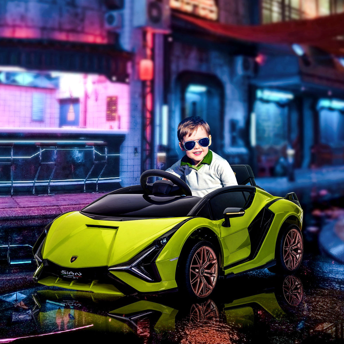 Lamborghini SIAN 12V Kids Electric Ride On Car Toy with Remote Control MagicCars