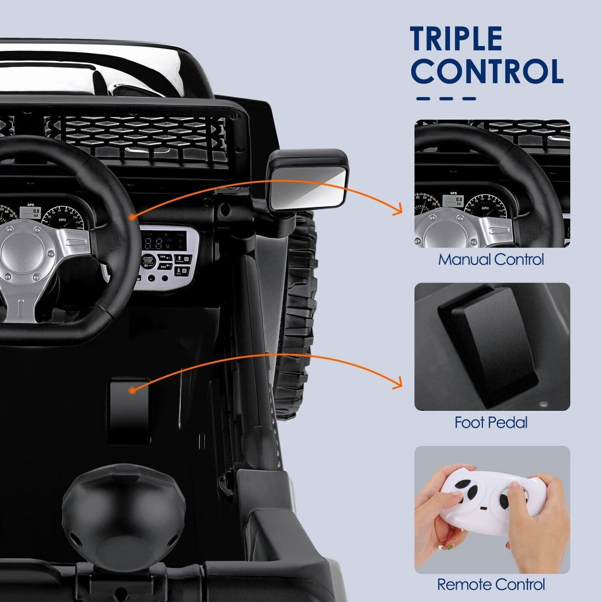 2-Seater 12V Electric Ride-On Truck with Bluetooth and Remote Control for Kids