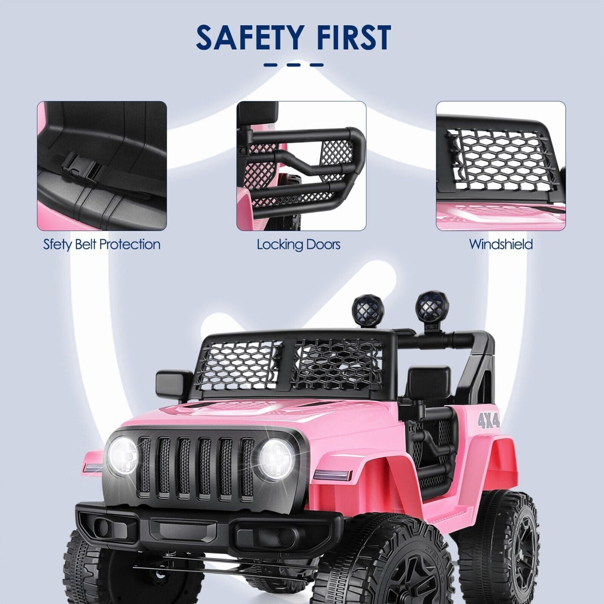 2-Seater 12V Electric Ride-On Truck with Bluetooth and Remote Control for Kids