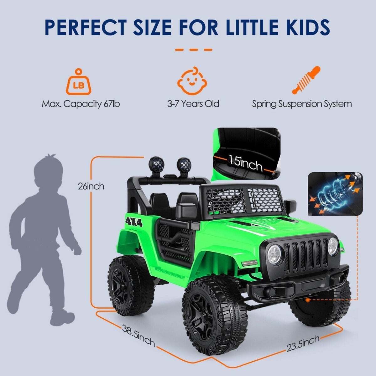 2-Seater 12V Electric Ride-On Truck with Bluetooth and Remote Control for Kids