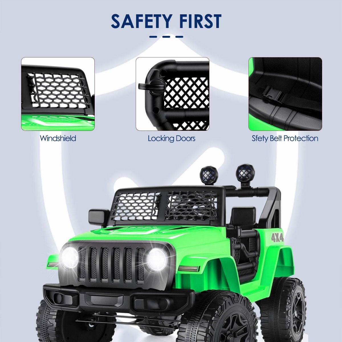2-Seater 12V Electric Ride-On Truck with Bluetooth and Remote Control for Kids