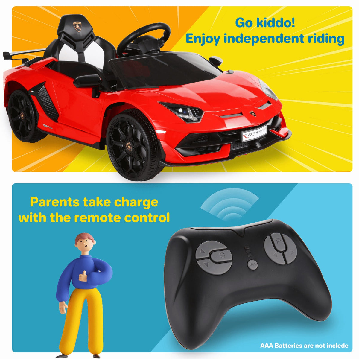 2-Seater 12V Electric Ride-On Truck with Bluetooth and Remote Control for Kids
