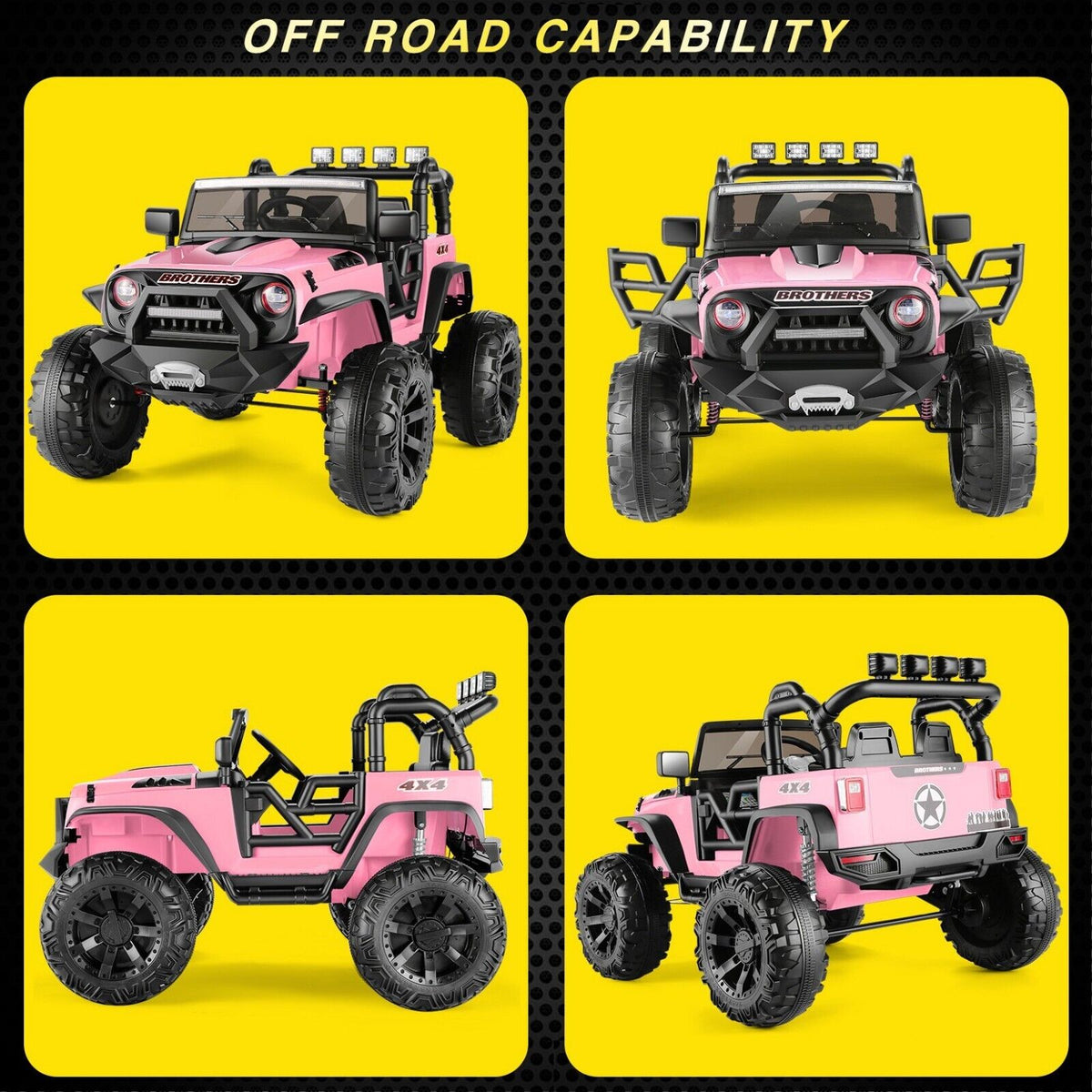 Electric 2-Seater Ride On Car for Kids with Remote Control - Pink, 24V, 2x200W