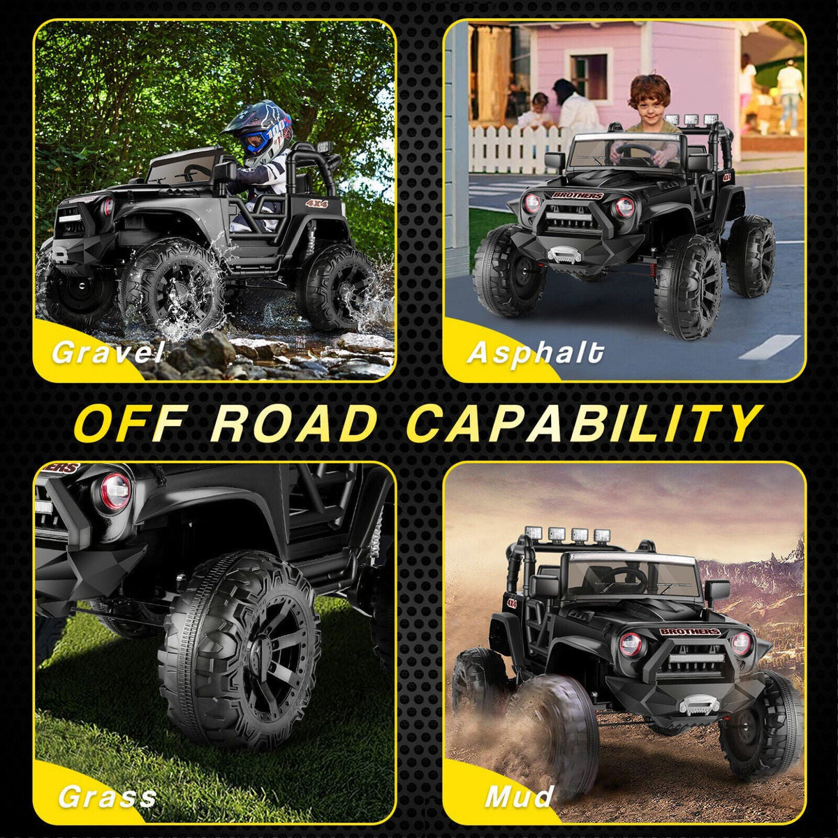 2-Seater 24V Electric Ride-On Truck for Kids with Bluetooth and Remote Control