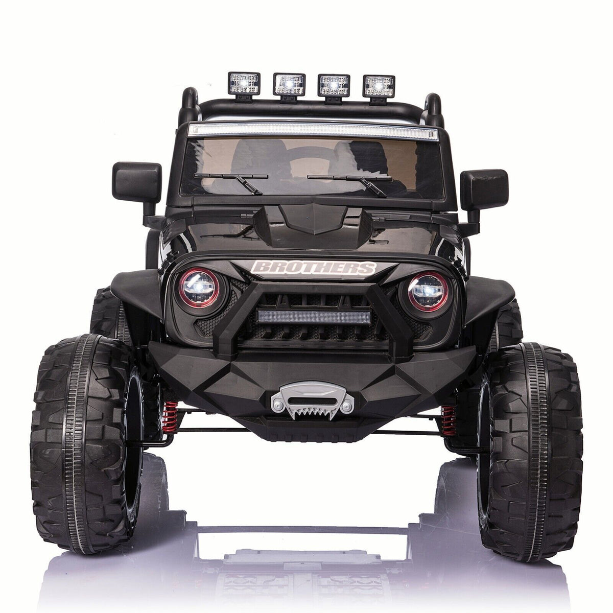 2-Seater 24V Kids Ride-On Truck with Remote Control, LED Lights, and 3-Speed Options