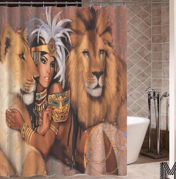 Graffiti Hip Hop African Girl Shower Curtain