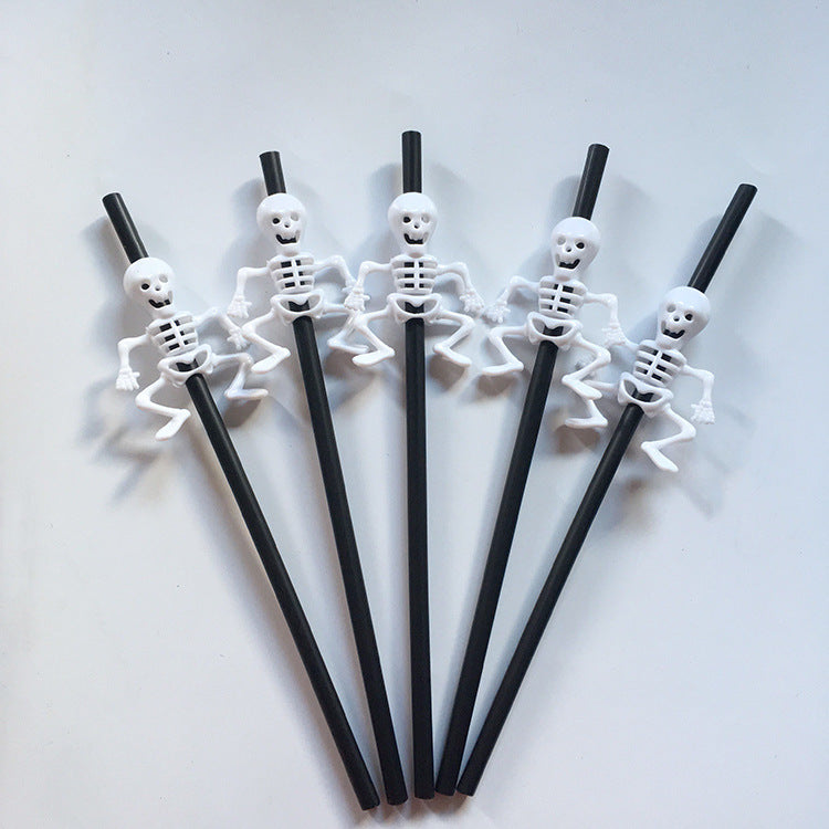 Halloween plastic straws
