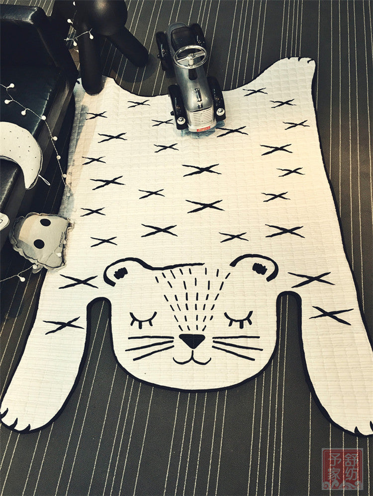 Baby Play Mat, White Tiger Rug