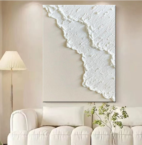 Hand Painted Three-dimensional Oil Painting Niche White My Store