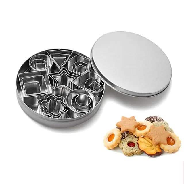 24-Piece: Stainless Steel Cookie Cutters Set