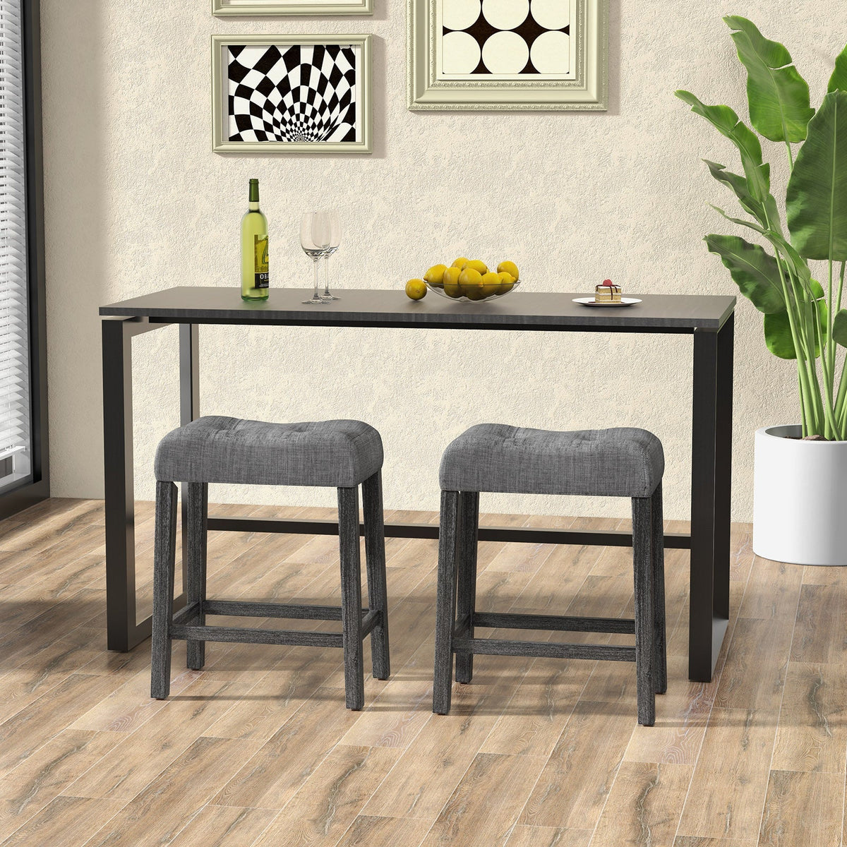Oval Coffee Table 47.5inch Wooden Center Table with Storage