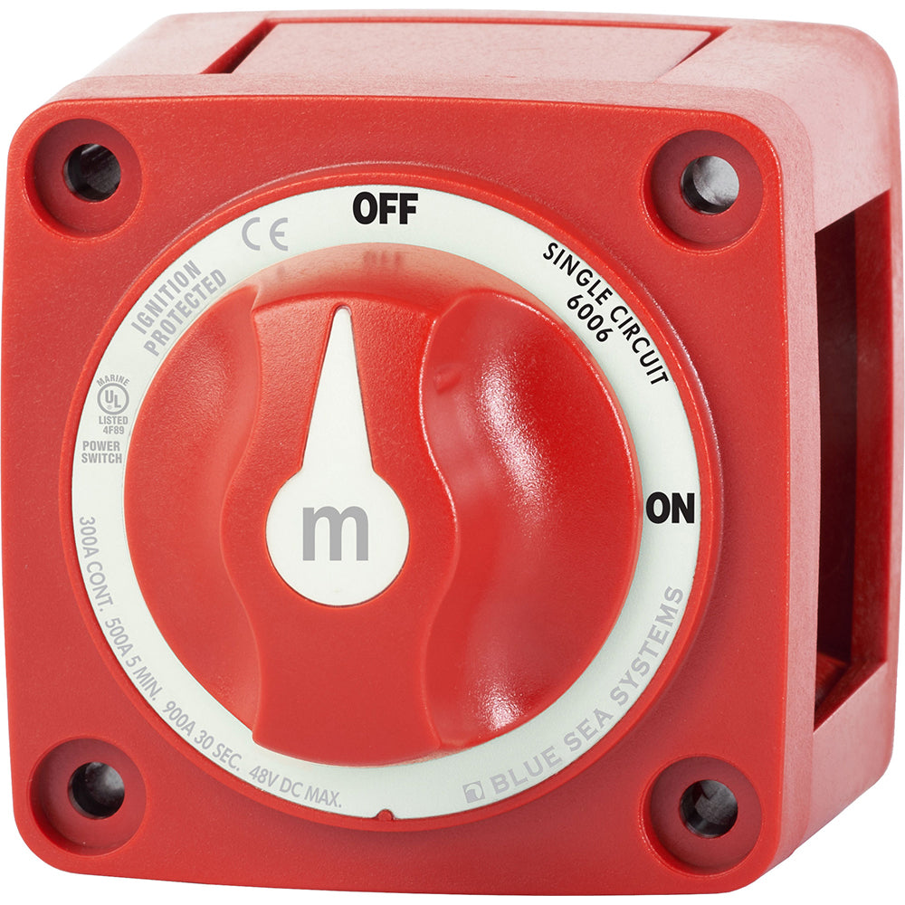 Blue Sea 6006 m-Series (Mini) Battery Switch Single Circuit ON/OFF Red TRAPSKI