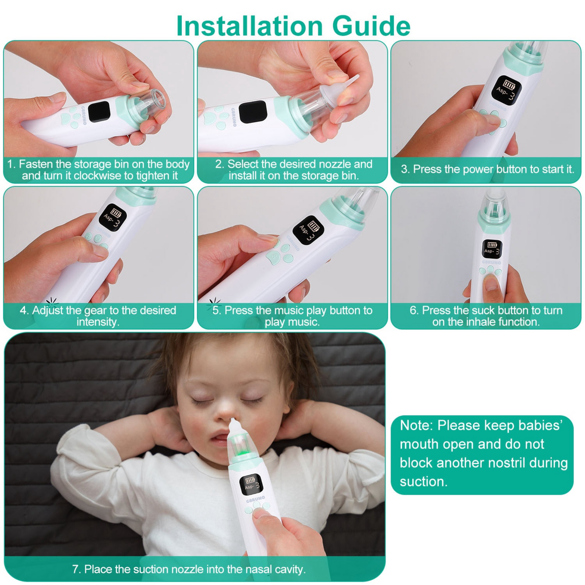 GBruno Rechargeable Baby Nose Cleaner