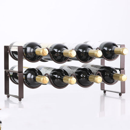 Stackable Wine Bottle Rack Display Shelf