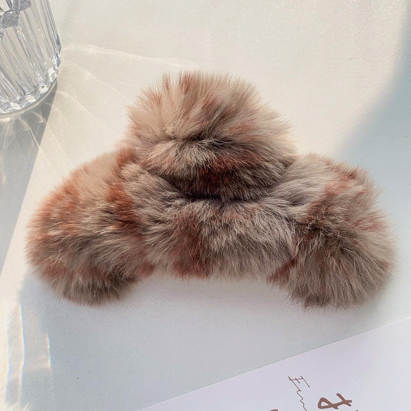Korea Real Otter Hair Hair Clip Female