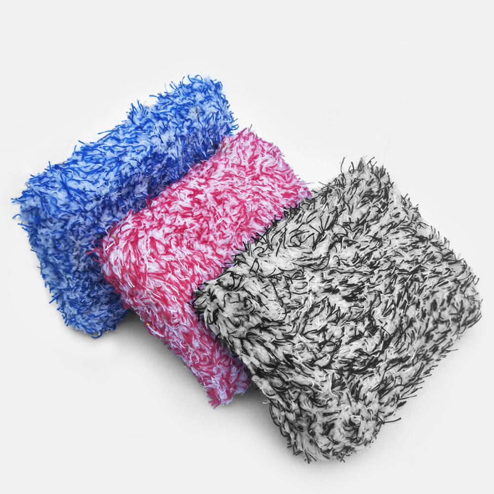 Microfiber Plush Car Wash Sponge Coral Fleece Towel