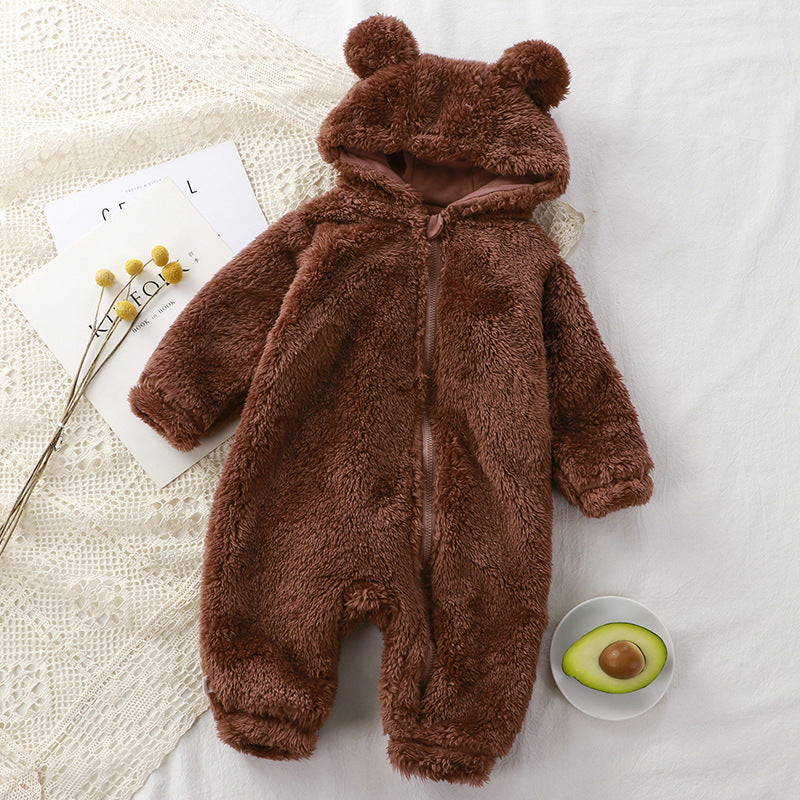 Baby One-piece Winter Newborn Warm Rompers Baby Plush Outer Wear Sell My Stuff