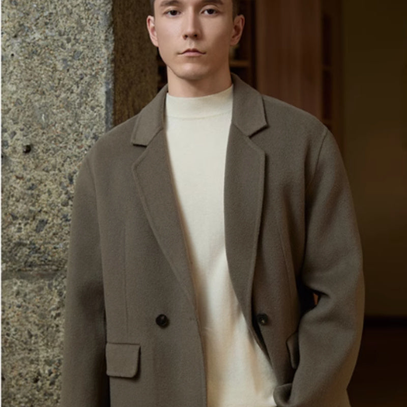 Double-sided Woolen Coat Men's High-end Business Leisure