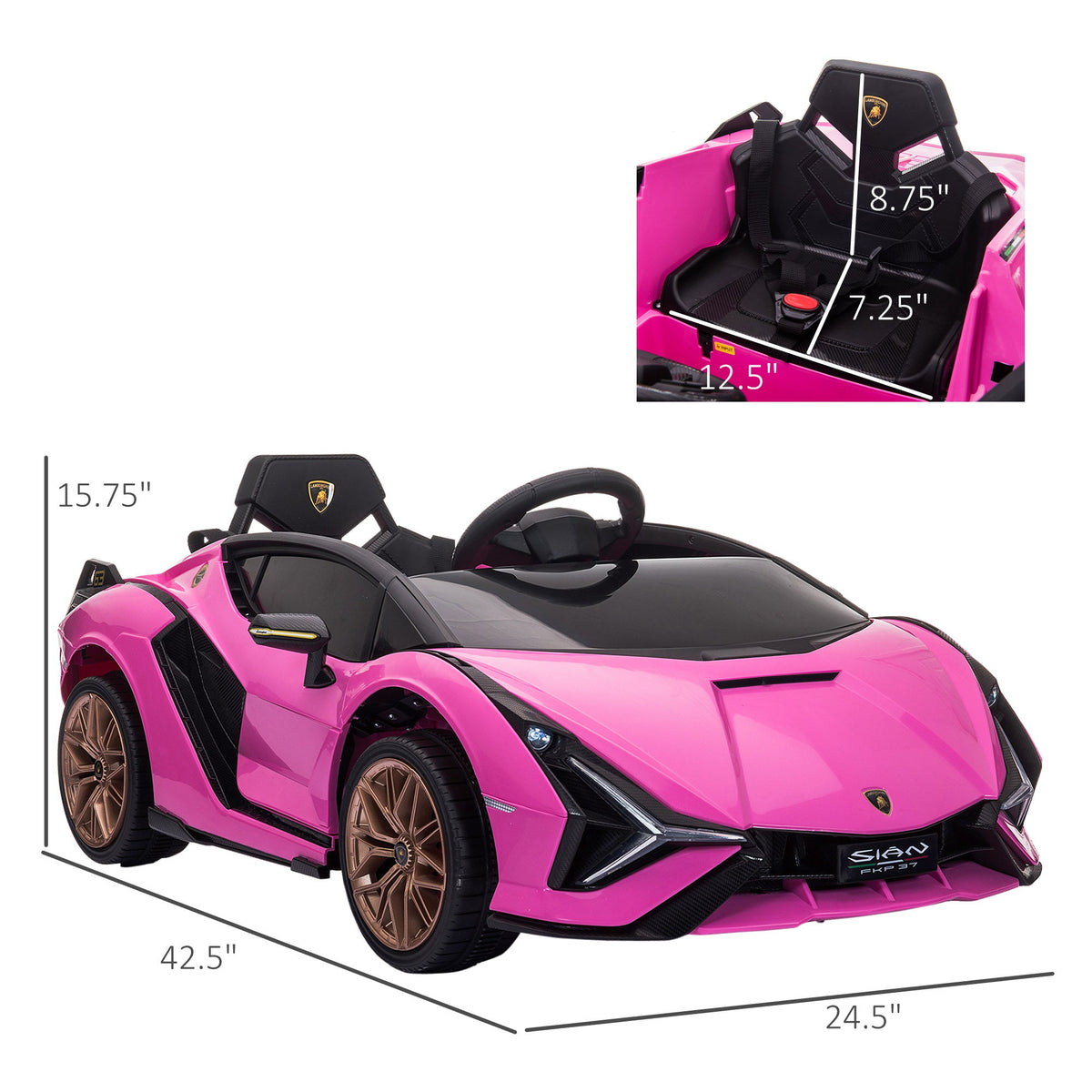 Lamborghini SIAN 12V Kids Electric Ride On Car Toy with Remote Control MagicCars