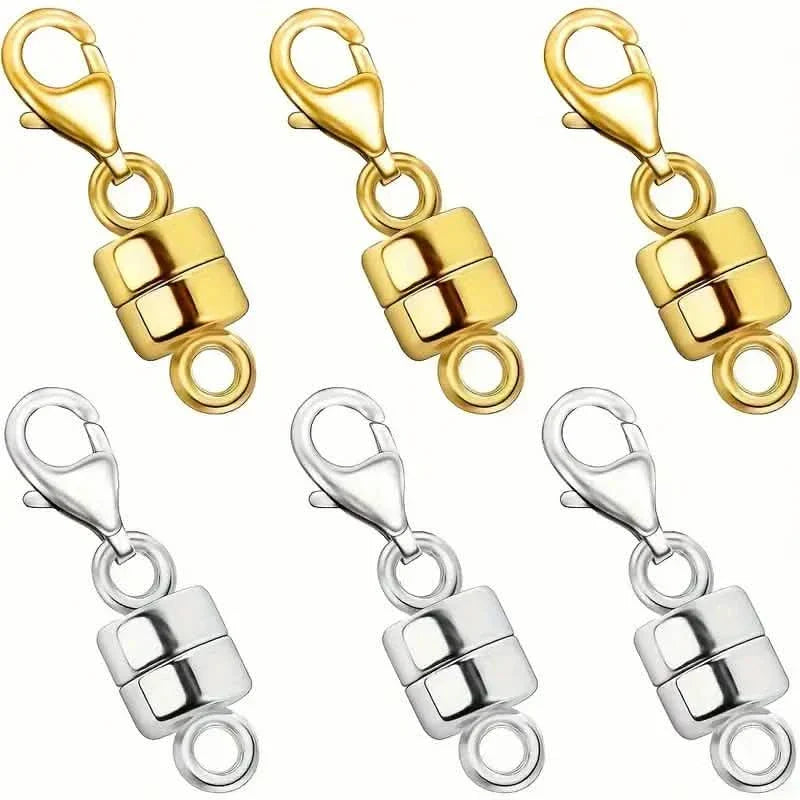 3-Piece: Magnetic Lobster Clasp Necklace Converter with Strong Magnetic Closure