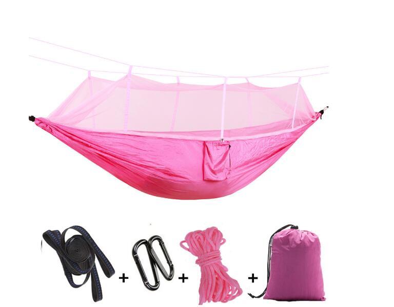Portable Parachute Hammock with Mosquito Net - Army Green