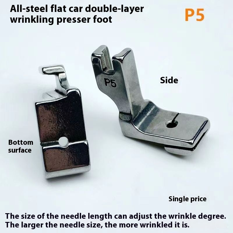 Flat Wrinkle Presser Foot for Industrial Sewing Machine